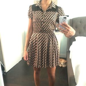 Forever 21 short sleeve black orange dress